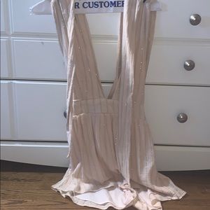 Pink and gold romper